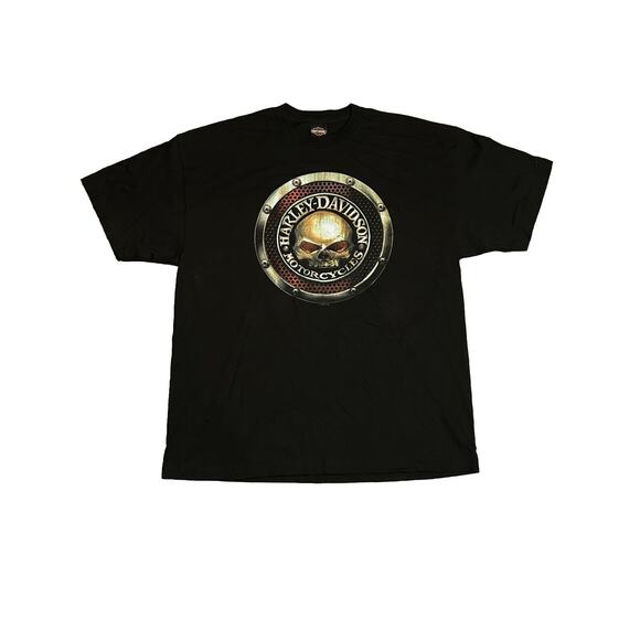 Harley-Davidson Men's T-Shirt BIG 3D Center Skull‎ 2021 Short Sleeve Size 2XL - Picture 1 of 5
